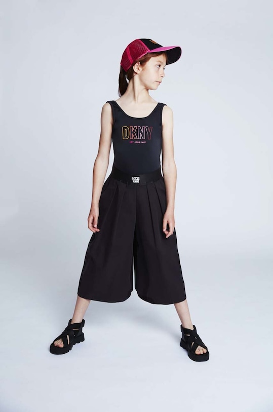 Dkny jednoczęściowy strój kąpielowy dziecięcy D37113.128.149 czarny SS23