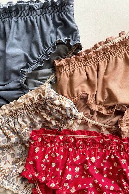 Dziewczynka Konges Sløjd figi kąpielowe dziecięce 2-pack KS4663 beżowy
