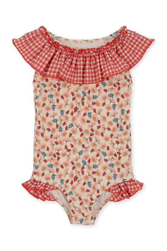 Enodelne otroške kopalke Konges Sløjd Prijazno od planeta rdeča KS5308