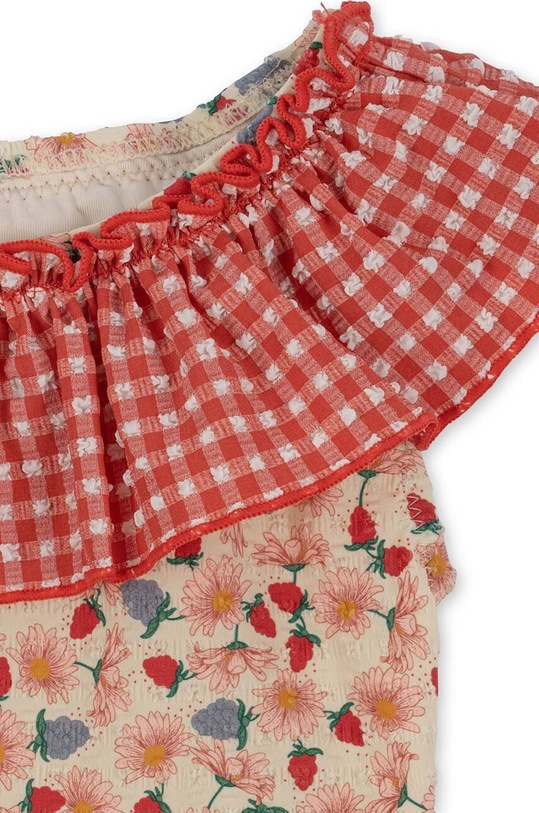 Deklice Enodelne otroške kopalke Konges Sløjd KS5308 rdeča