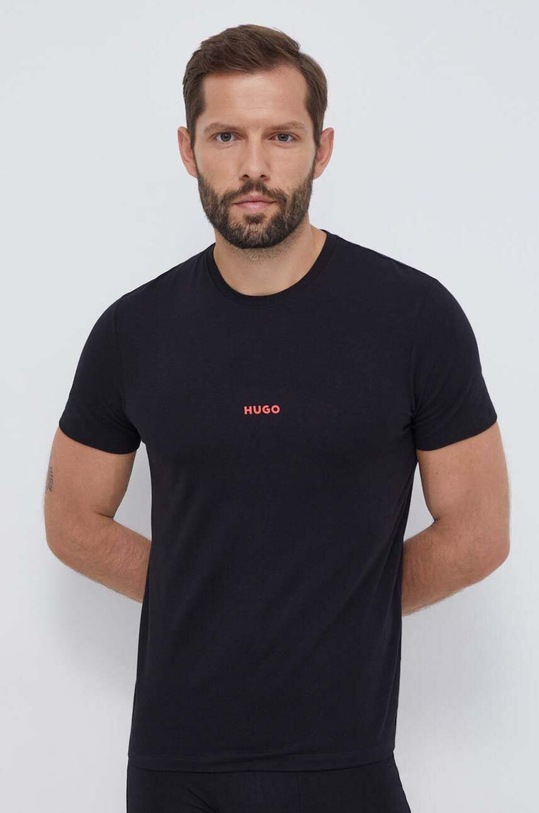 HUGO t-shirt i bokserki 50492687 czarny AW23