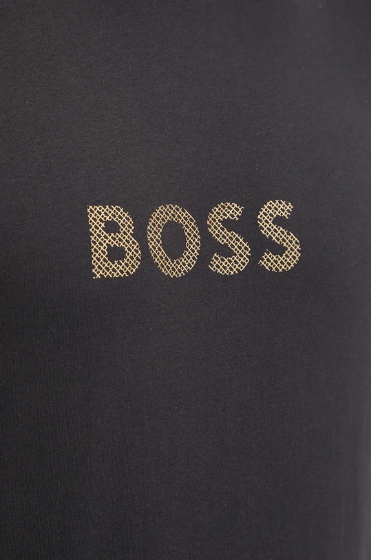 Bavlněné plážové tričko BOSS černá 50484328
