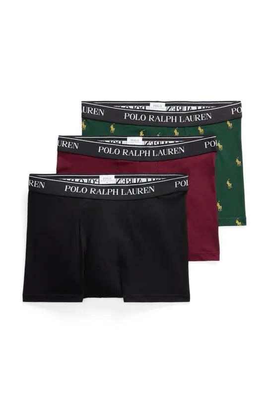 Boxerky Polo Ralph Lauren 3-pack hladký zelená 714830299
