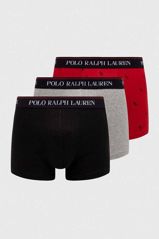 Boxerky Polo Ralph Lauren 3-pak pletenina burgundské 714830299