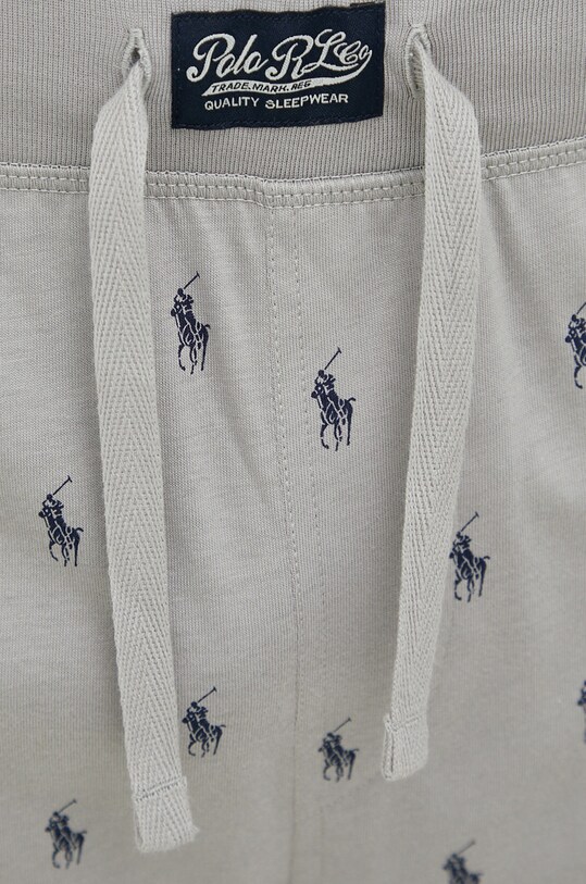 Βαμβακερό παντελόνι πιτζάμα Polo Ralph Lauren γκρί 714899500