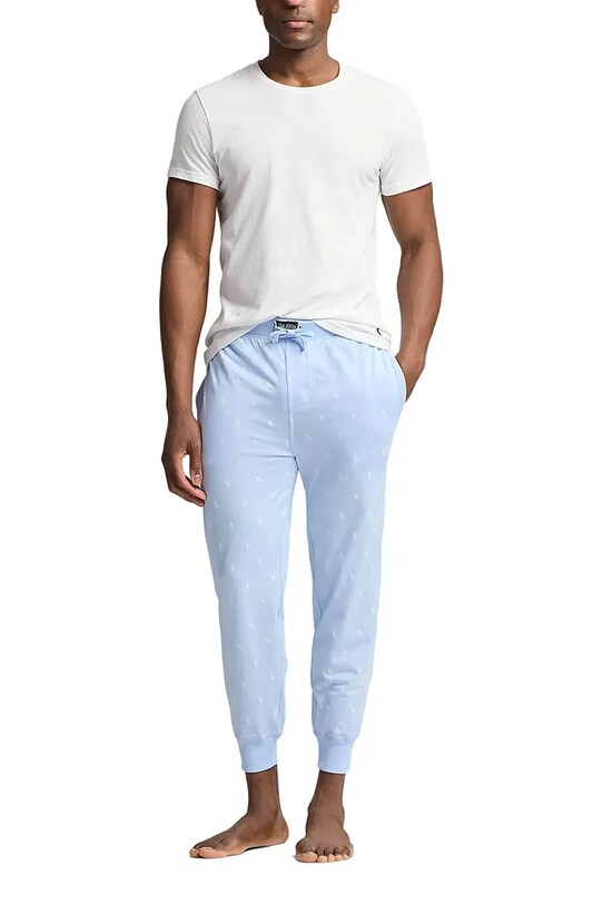 Oblečenie Bavlnené pyžamové nohavice Polo Ralph Lauren 714899500 modrá