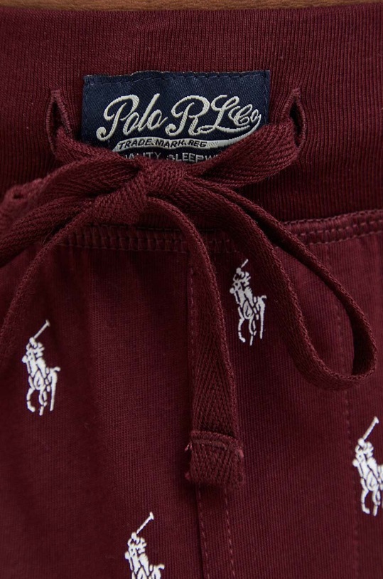 Odzież Polo Ralph Lauren spodnie piżamowe bawełniane 714899500 bordowy