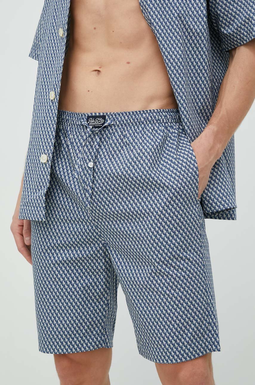Oblačila Bombažna pižama Polo Ralph Lauren 714899503 mornarsko modra