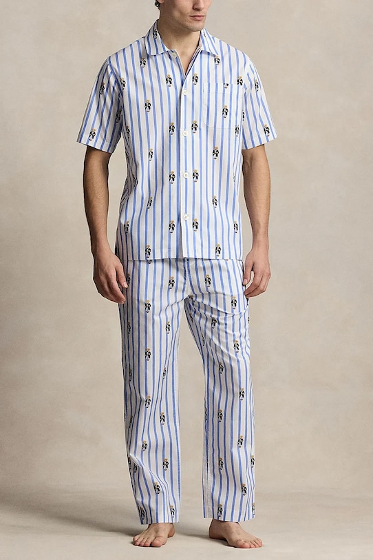 Odjeća Pamučni donji dio pidžame Polo Ralph Lauren 714899509 plava