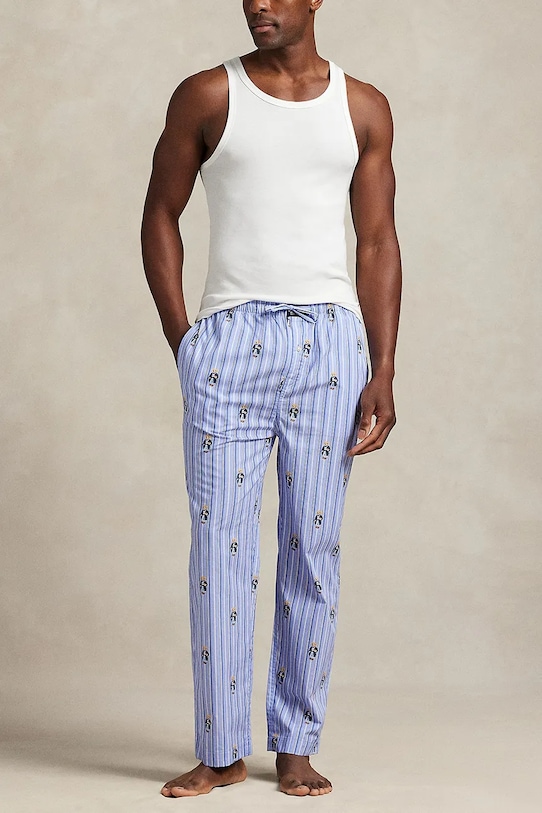 Ρούχα Βαμβακερό παντελόνι πιτζάμα Polo Ralph Lauren 714899509 μπλε