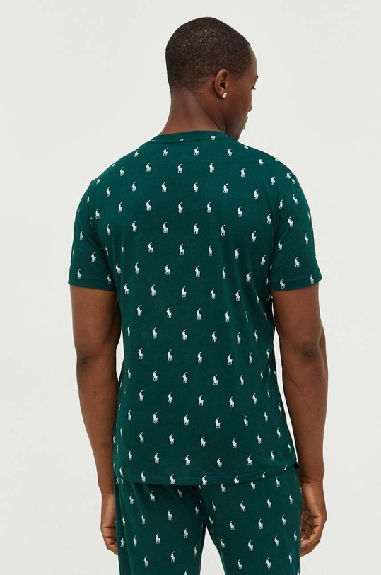 Oblečenie Bavlnené pyžamové tričko Polo Ralph Lauren 714899612 zelená
