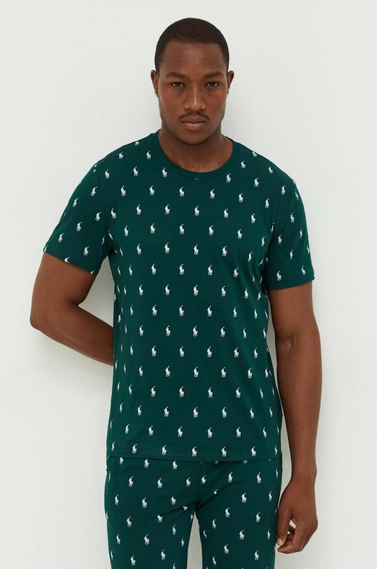 Bavlnené pyžamové tričko Polo Ralph Lauren zelená 714899612