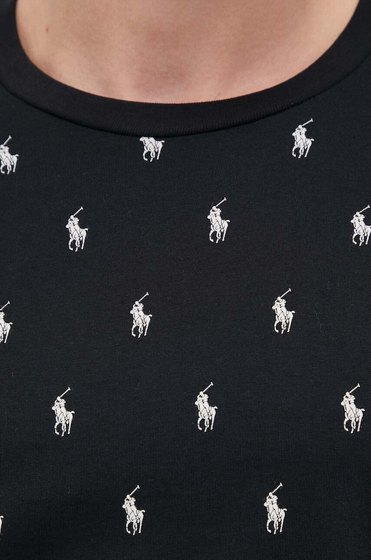 Pamučni gornji dio pidžame kratkih rukava Polo Ralph Lauren 714899612 crna