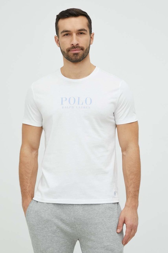 Polo Ralph Lauren t-shirt piżamowy bawełniany biały 714899613