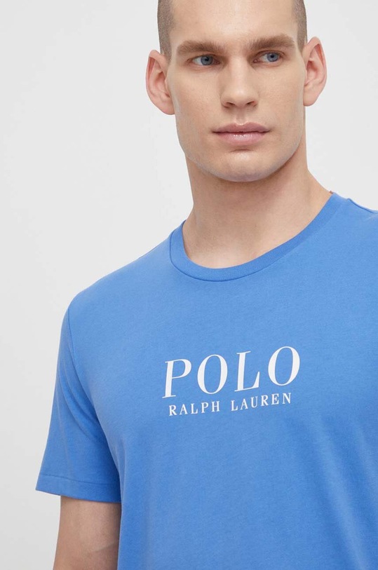 Bavlnené pyžamové tričko Polo Ralph Lauren modrá 714899613