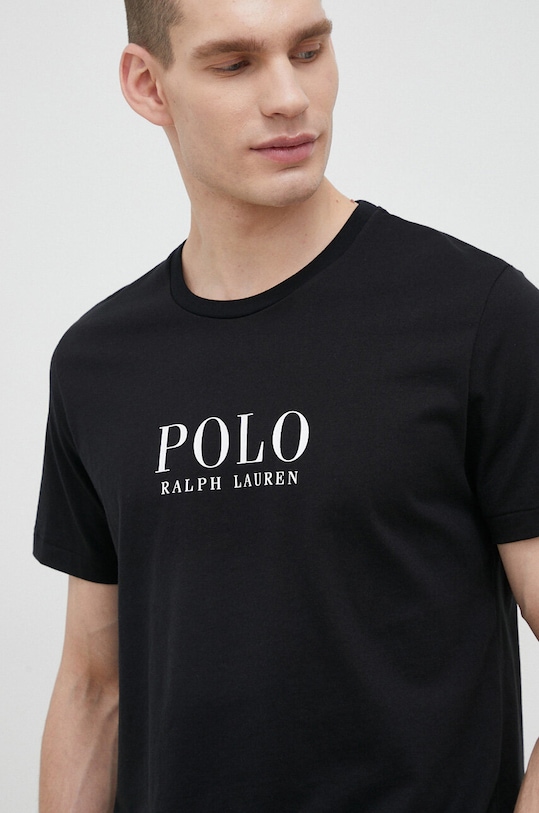 Polo Ralph Lauren t-shirt piżamowy bawełniany 714899613 czarny