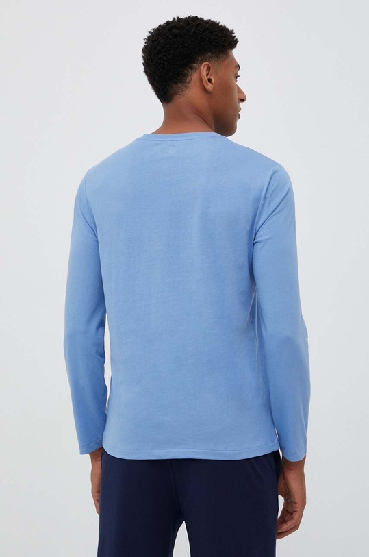 Odzież Polo Ralph Lauren longsleeve piżamowy bawełniany 714899614 niebieski