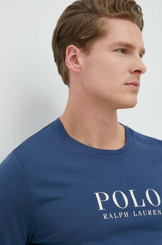 Bavlněná košile s dlouhým rukávem Polo Ralph Lauren námořnická modř 714899614