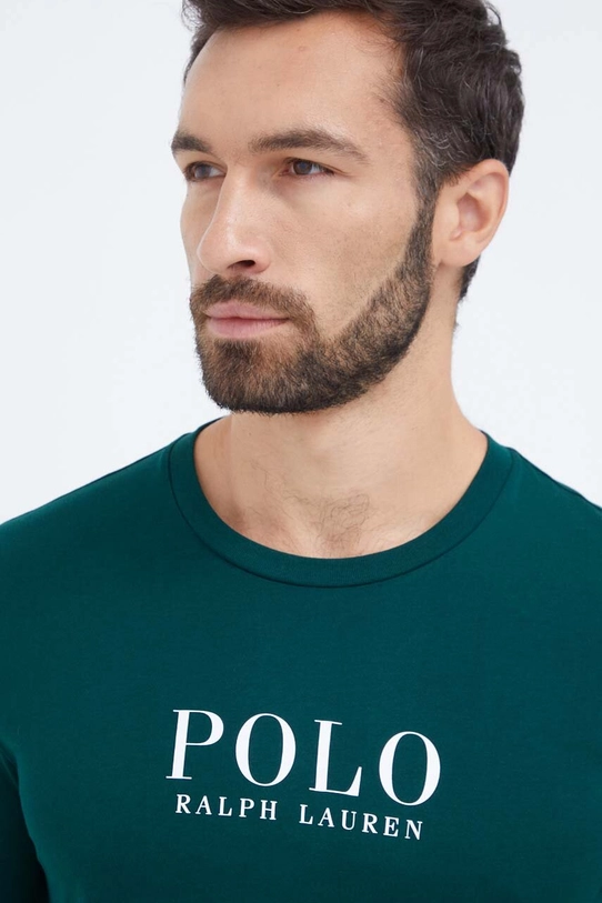 Polo Ralph Lauren longsleeve piżamowy bawełniany 714899614 zielony AW23