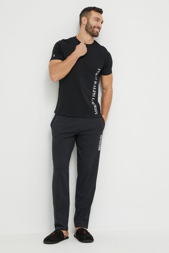 Pyžamové tričko Polo Ralph Lauren 714899619 čierna SS23