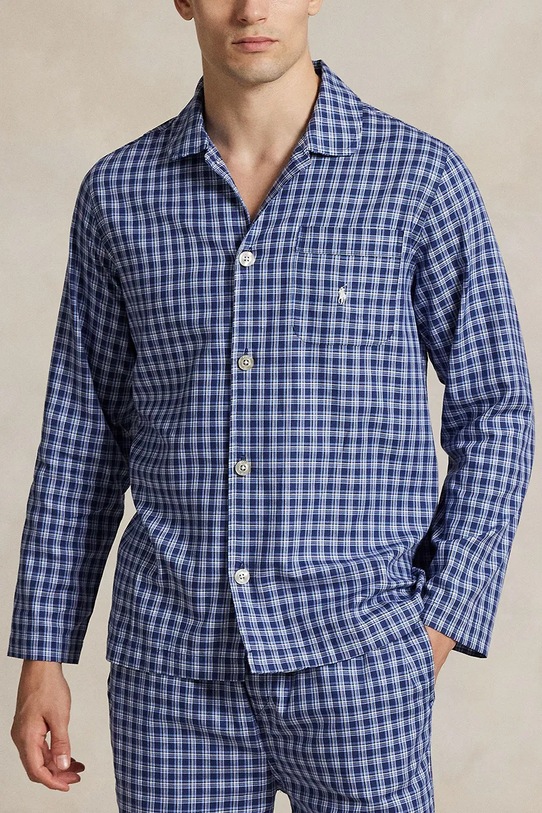 Odzież Polo Ralph Lauren piżama bawełniana 714899627 niebieski