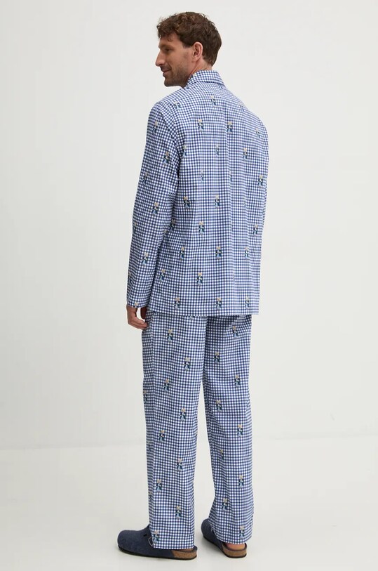 Памучна пижама Polo Ralph Lauren 714899627 тъмносин AW25