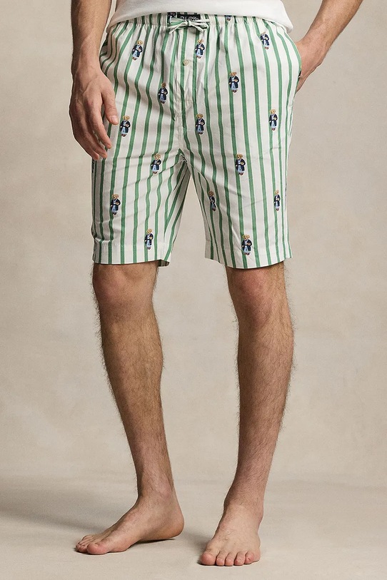 Polo Ralph Lauren szorty piżamowe bawełniane wzorzyste beżowy 714899636