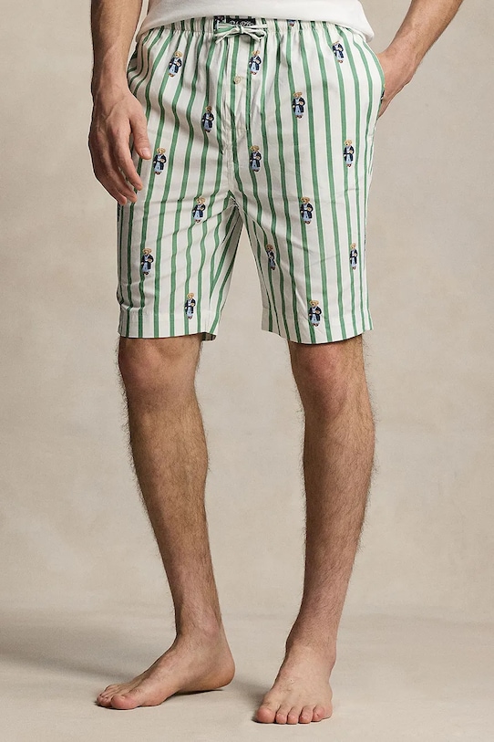 Polo Ralph Lauren szorty piżamowe bawełniane wzorzyste beżowy 714899636