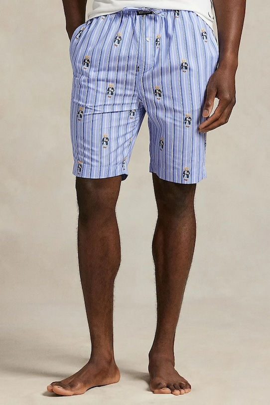 Bavlněné pyžamové šortky Polo Ralph Lauren 714899636 modrá SS25