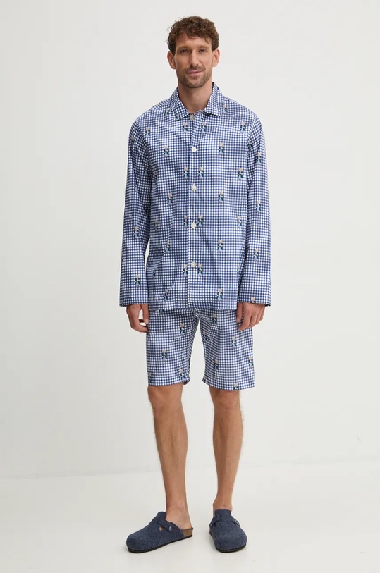 Polo Ralph Lauren pantaloni scurți de pijama din bumbac 714899636 bleumarin SS25