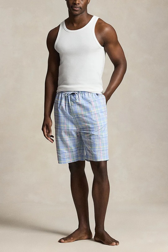 Odzież Polo Ralph Lauren szorty piżamowe bawełniane 714899636 niebieski