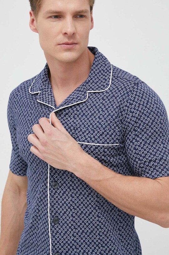 Βαμβακερές πιτζάμες Polo Ralph Lauren 714899652 σκούρο μπλε