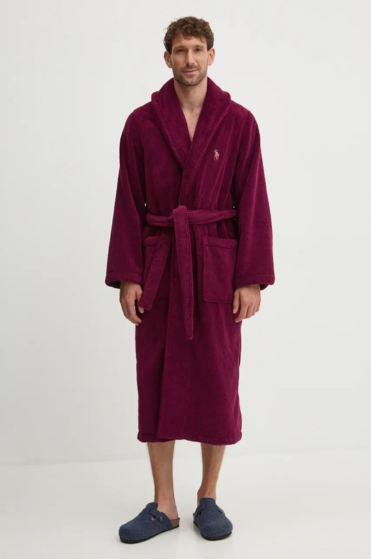 Polo Ralph Lauren pamut köntös sima burgundia 714899683