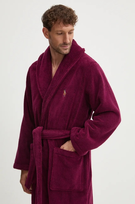 Polo Ralph Lauren pamut köntös 714899683 burgundia SS25