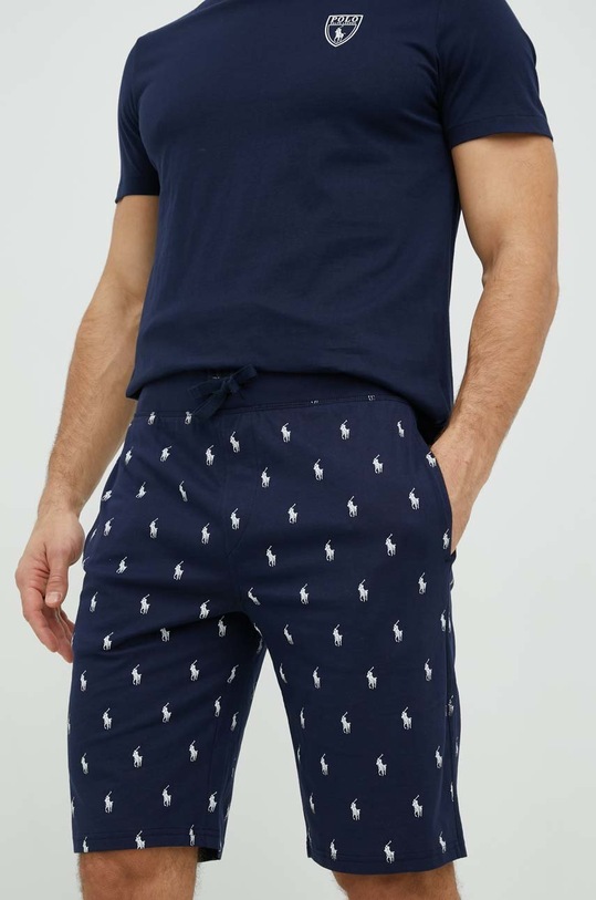 Odzież Polo Ralph Lauren piżama bawełniana 714903818 granatowy