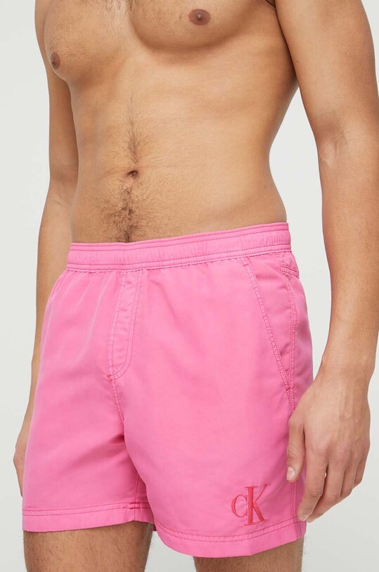 Calvin Klein szorty kąpielowe różowy KM0KM00806.PPYX