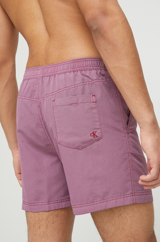 Odzież Calvin Klein szorty kąpielowe KM0KM00806.PPYX fioletowy