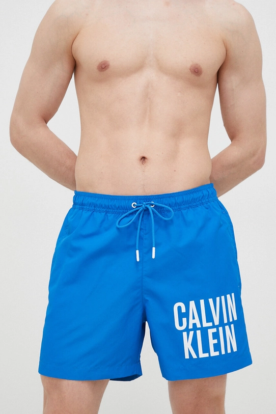 Calvin Klein pantaloni scurti de baie cu modele albastru KM0KM00794.PPYX