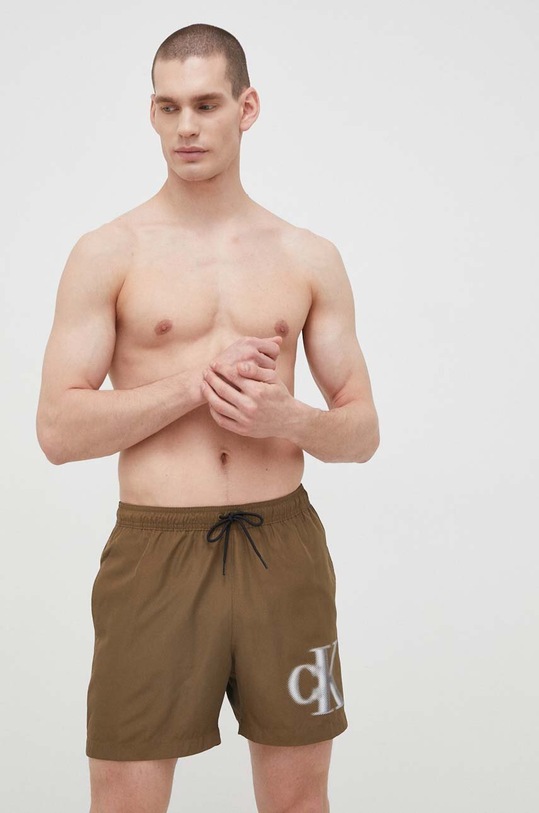 Μαγιό Calvin Klein στάμπα πράσινο KM0KM00800.PPYX