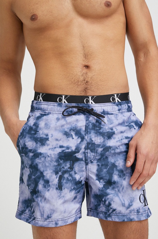Calvin Klein szorty kąpielowe Planet friendly granatowy KM0KM00807.PPYX