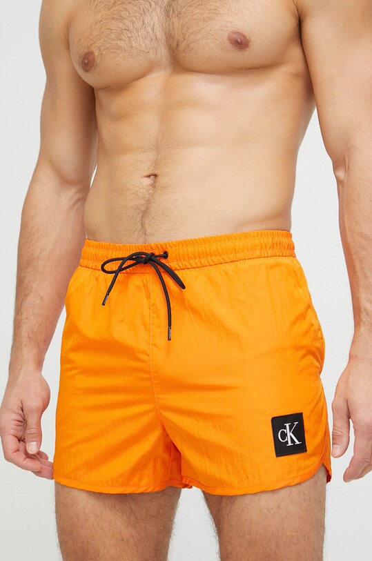 Kopalne kratke hlače Calvin Klein KM0KM00820.PPYX oranžna SS23