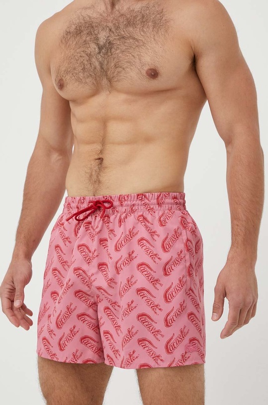 Lacoste pantaloni scurti de baie rosu MH5635