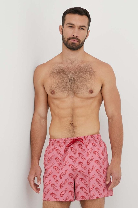 Lacoste pantaloni scurti de baie MH5635 rosu SS23
