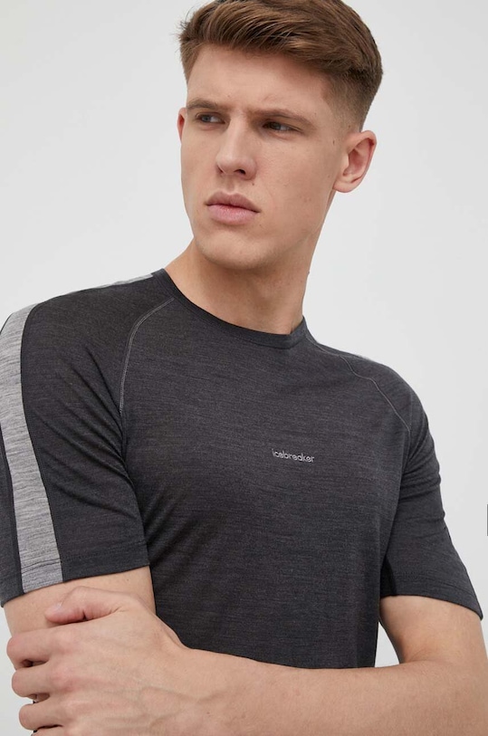 Icebreaker t-shirt funkcyjny 125 ZoneKnit Planet friendly czarny IB0A56H75851