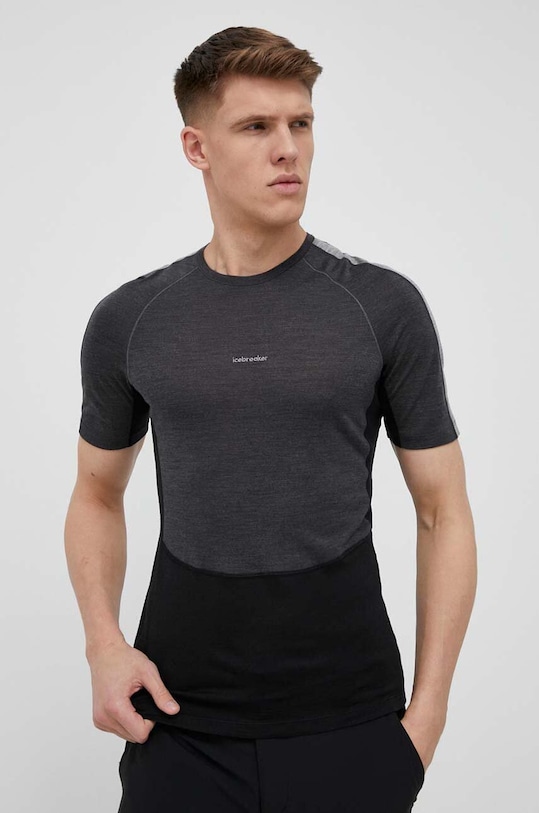 Icebreaker t-shirt funkcyjny 125 ZoneKnit czarny IB0A56H75851