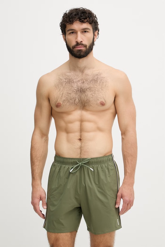 BOSS pantaloncini da bagno da uomo iconici verde 50491594