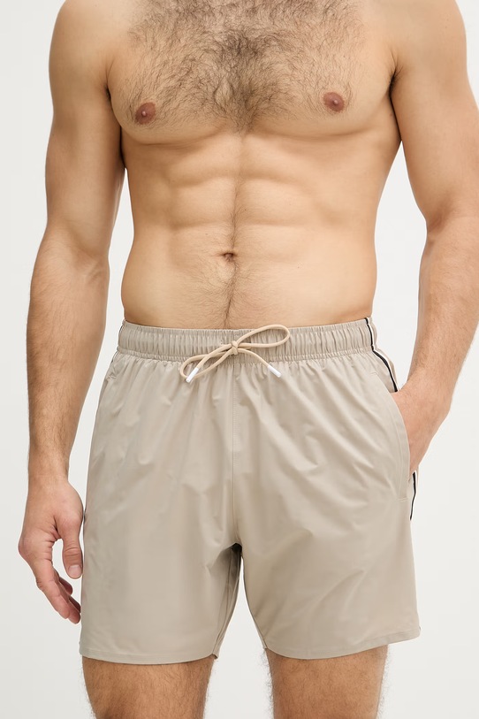 BOSS plavecké šortky pánske Iconic 50491594 béžová AA00