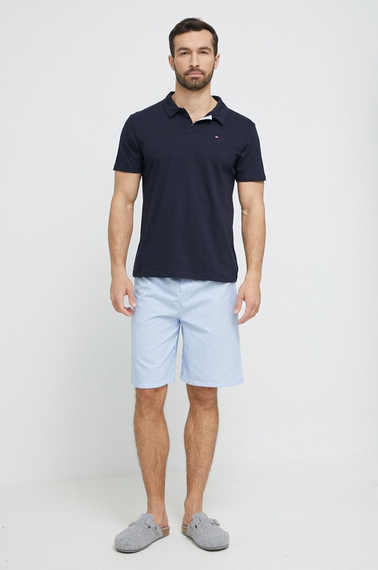 Tommy Hilfiger piżama bawełniana bawełna granatowy UM0UM02843.PPYX