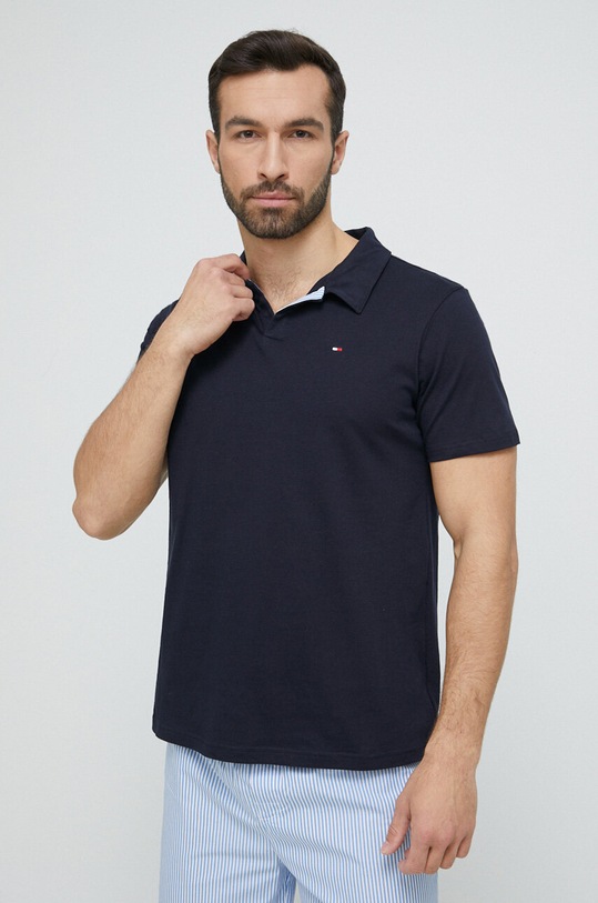 Odzież Tommy Hilfiger piżama bawełniana UM0UM02843.PPYX granatowy