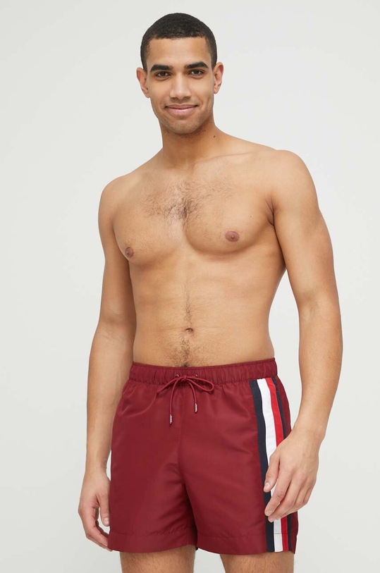 Tommy Hilfiger fürdőnadrág Planet friendly burgundia UM0UM02857.PPYX